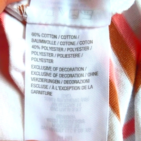 BOB MACKIE WOMEN'S PLUS SIZE 1X WHITE STRIPED TOP SHIRT FLORAL EMBROIDERY NWOT. - Picture 8 of 8